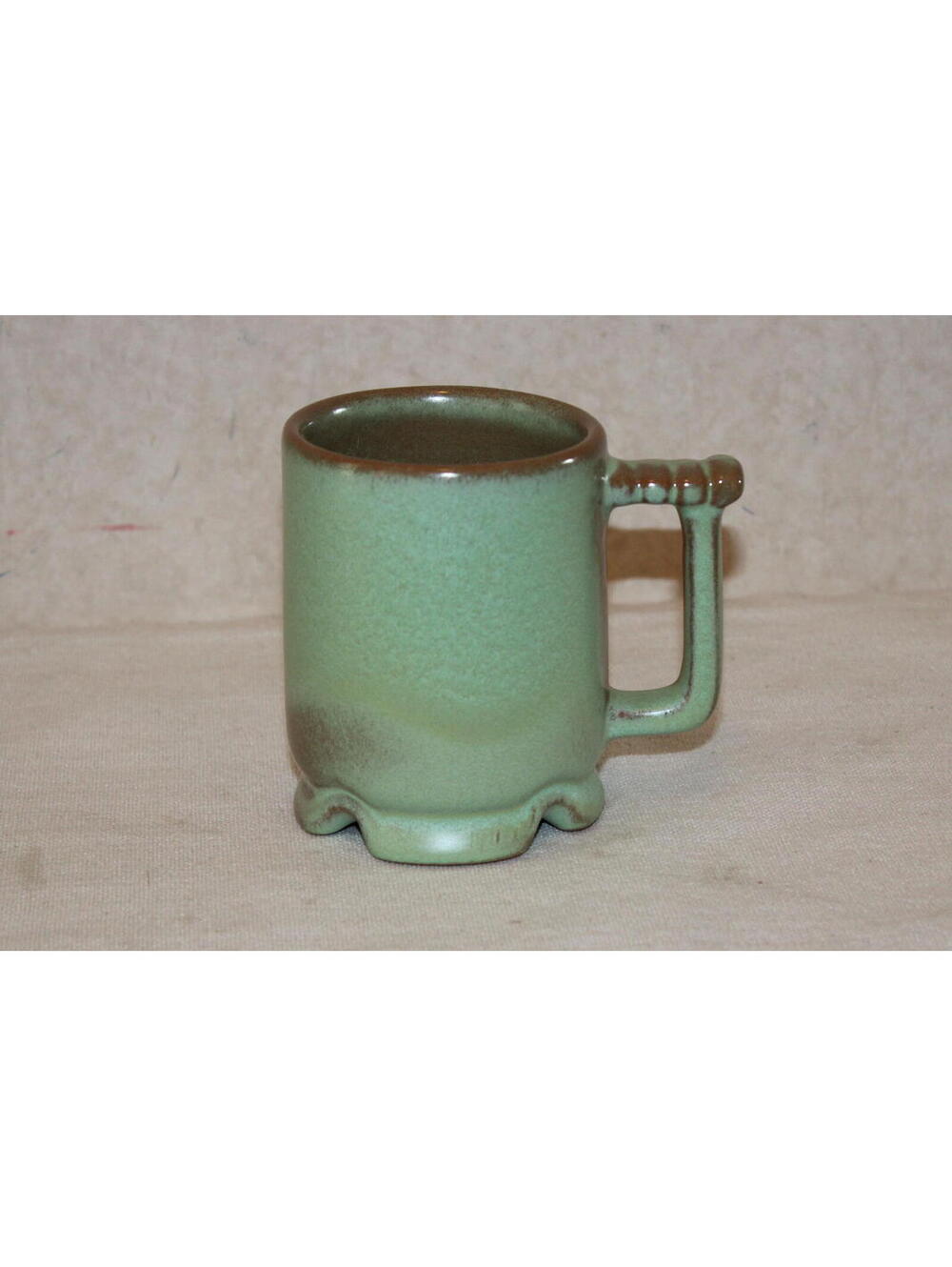 Vintage Frankoma Plainsman Prairie Green Earthenware Coffee Mug Cup